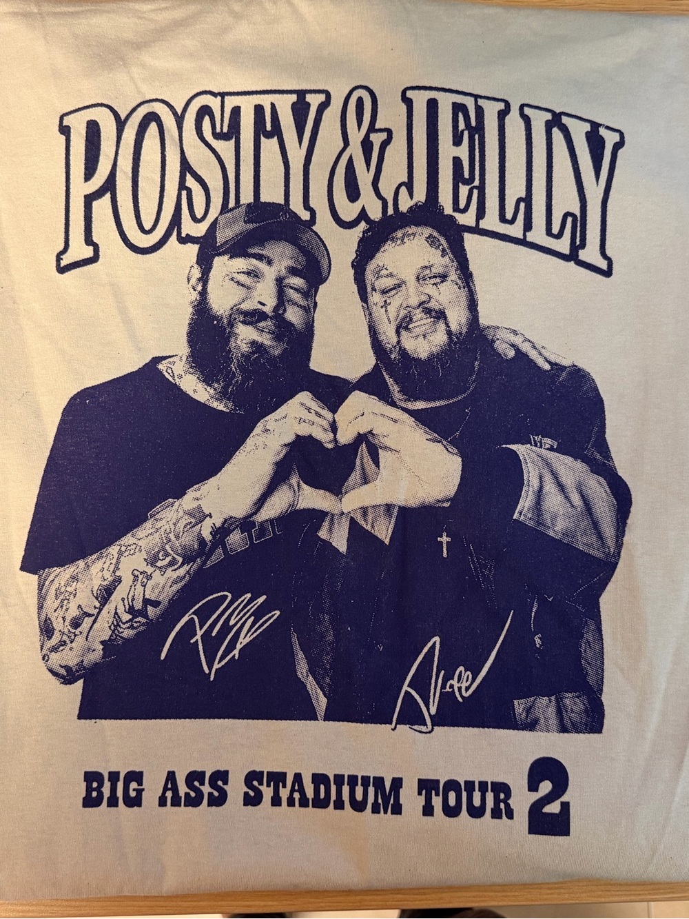 Post Malone Jelly Roll Big Ass Stadium Tour 2026 Champion Souvenir Shirt XXL 3X